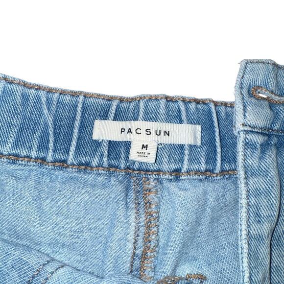 PacSun Sz M Mom Shorts Denim Beach Summer Casual Stretch Waist - Picture 3 of 8